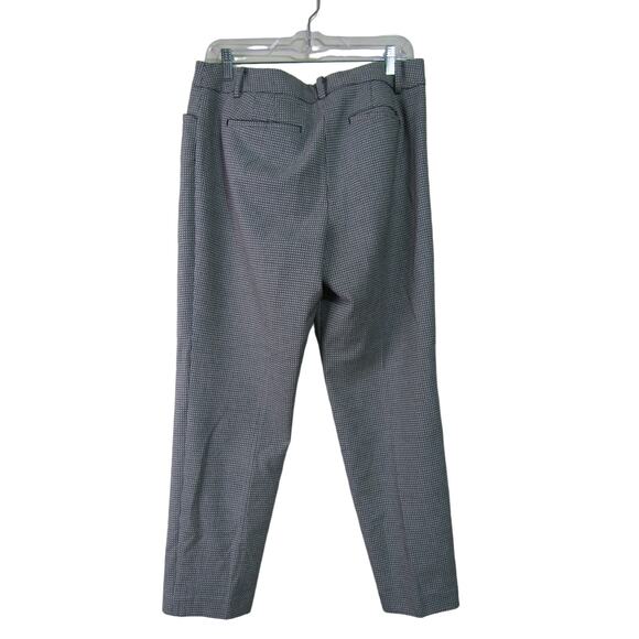 Talbots Hampshire Ankle Black/Whit Square Geometric Tapered Pants Womens size 8 - Picture 4 of 10